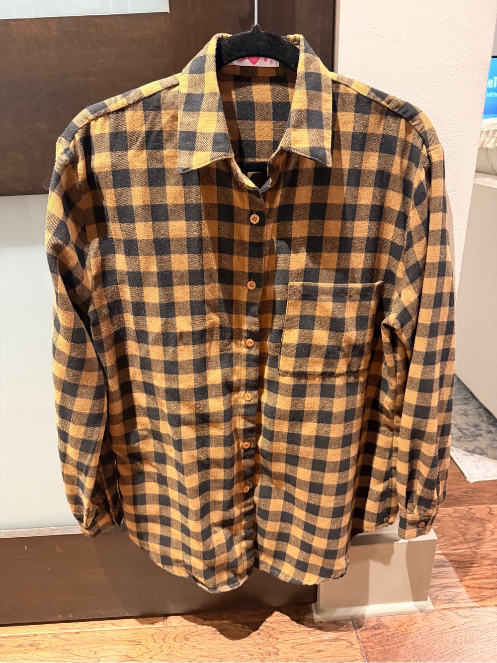 Buddy Love Yellow and Black Plaid Button-Down Shirt
